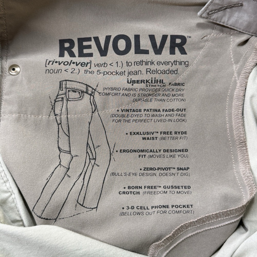 Kuhl Revolvr Pants Lightweight Hiking Stretch 36x32 Mens Beige Patina Outdoors - Picture 4 of 12